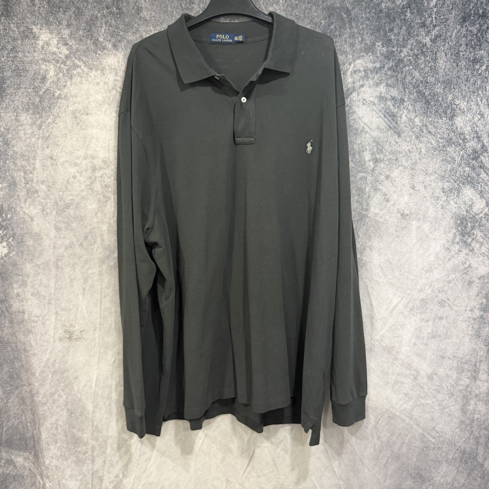 Polo Ralph Lauren Long Sleeve Shirt Men's 3XLT Black Golf Preppy Pony Breathable